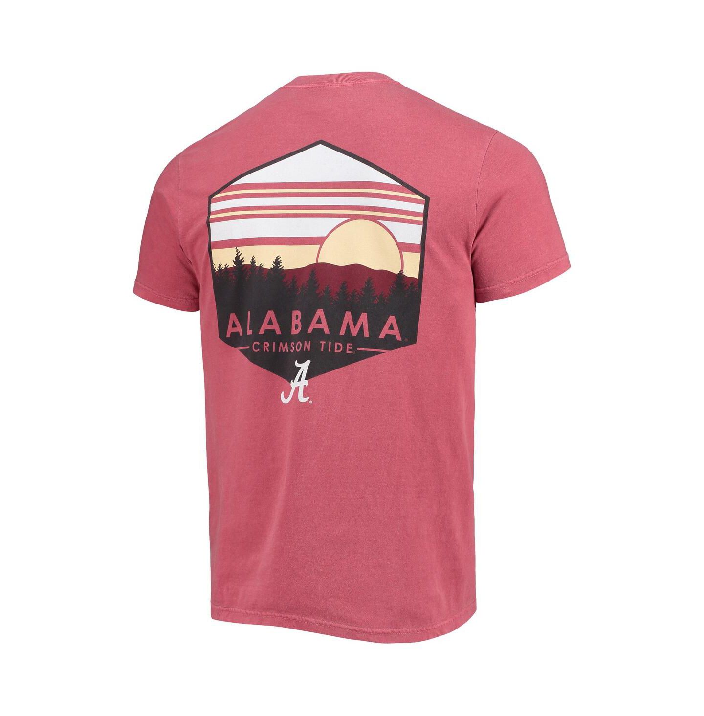Мужская футболка Image One Crimson Alabama Crimson Tide Landscape Shield Comfort Colors — фото 4