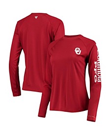 Women's Crimson Oklahoma Sooners PFG Tidal Long Sleeve T-shirt