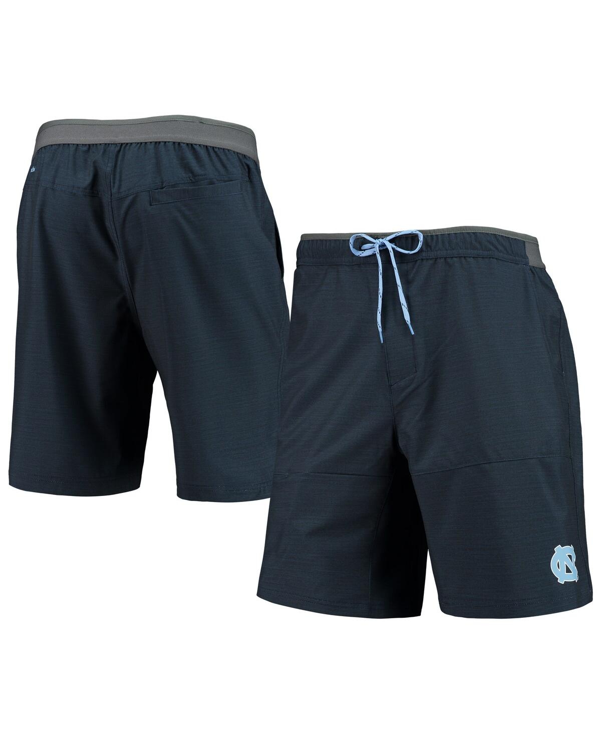 Shop Columbia Men's  Heathered Navy North Carolina Tar Heels Twisted Creek Omni-shield Shorts