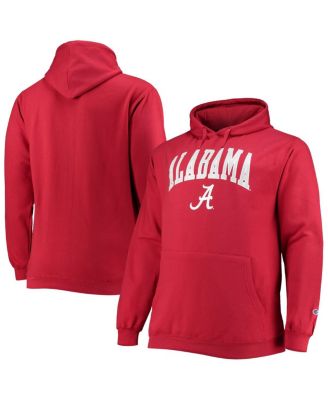 Men's Crimson Alabama Crimson Tide Big and Tall Arch Over Logo Powerblend Pullover Hoodie