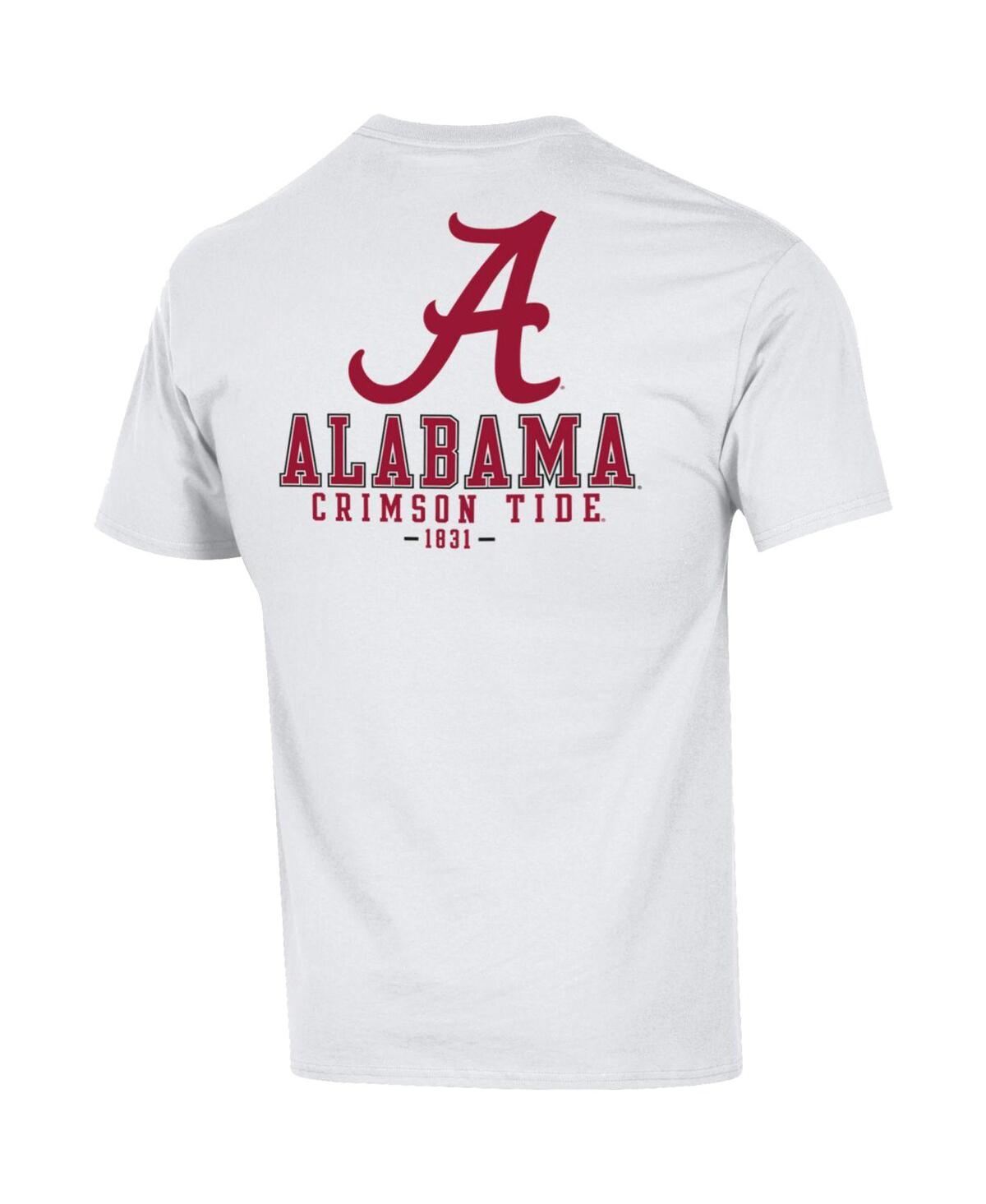 Shop Champion Men's  White Alabama Crimson Tide Team Stack 2-hit T-shirt
