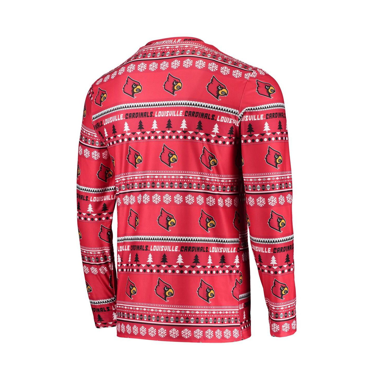 Мужская пижама Concepts Sport Louisville Cardinals Ugly Sweater, Red — фото 4