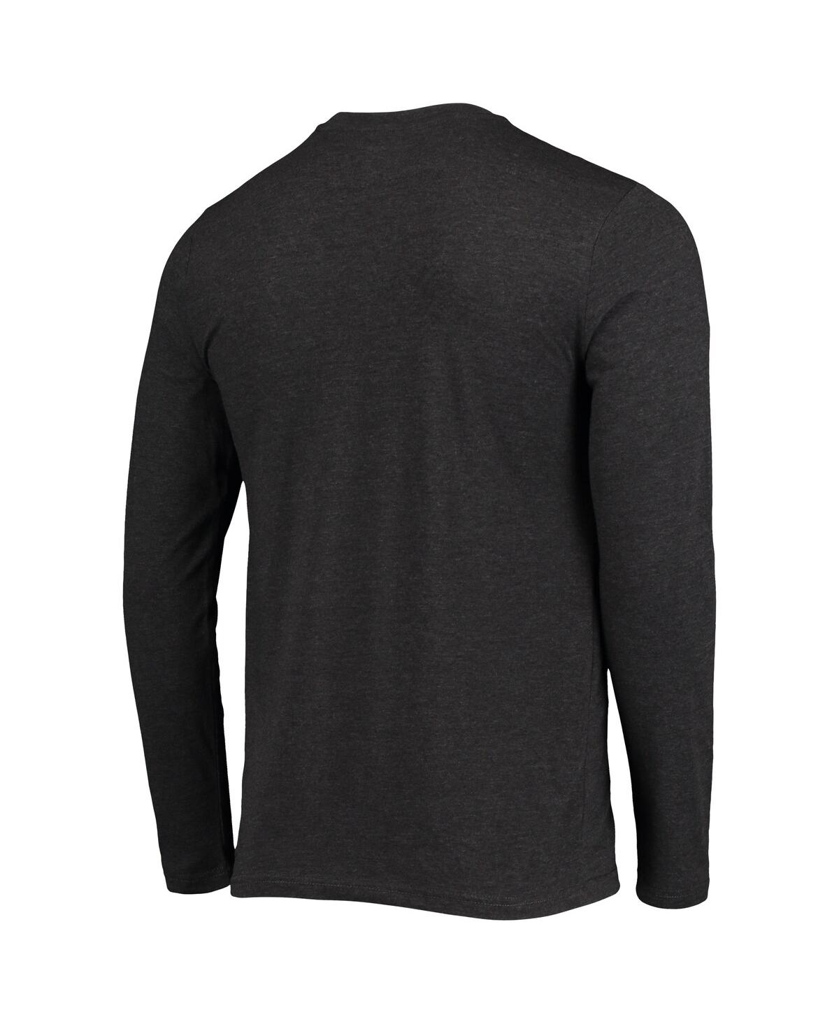 Concepts Sport Men's  Navy, Heathered Charcoal Auburn Tigers Meter Long Sleeve T-shirt And Pants Slee In Navy,heathered Charcoal