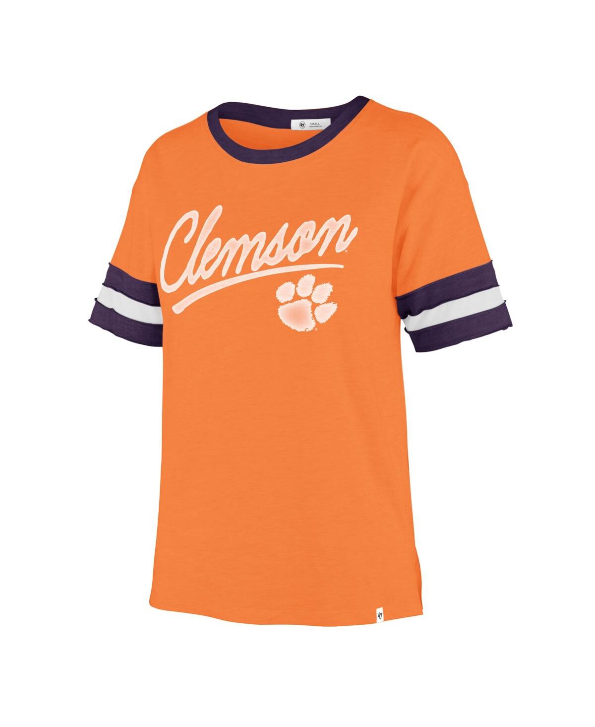 47 Brand Women's '47 Orange Clemson Tigers Dani Retro Slub T-shirt