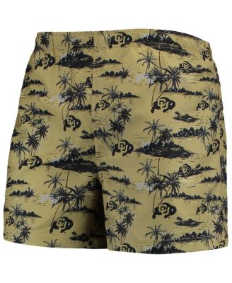 Men's Gold Colorado Buffaloes Island Palm Swim Trunks