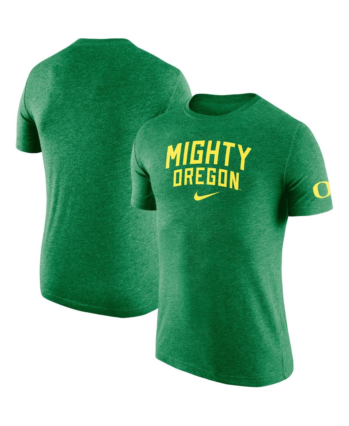 Men's Nike Green Oregon Ducks 2-Hit Tri-Blend Performance T-shirt