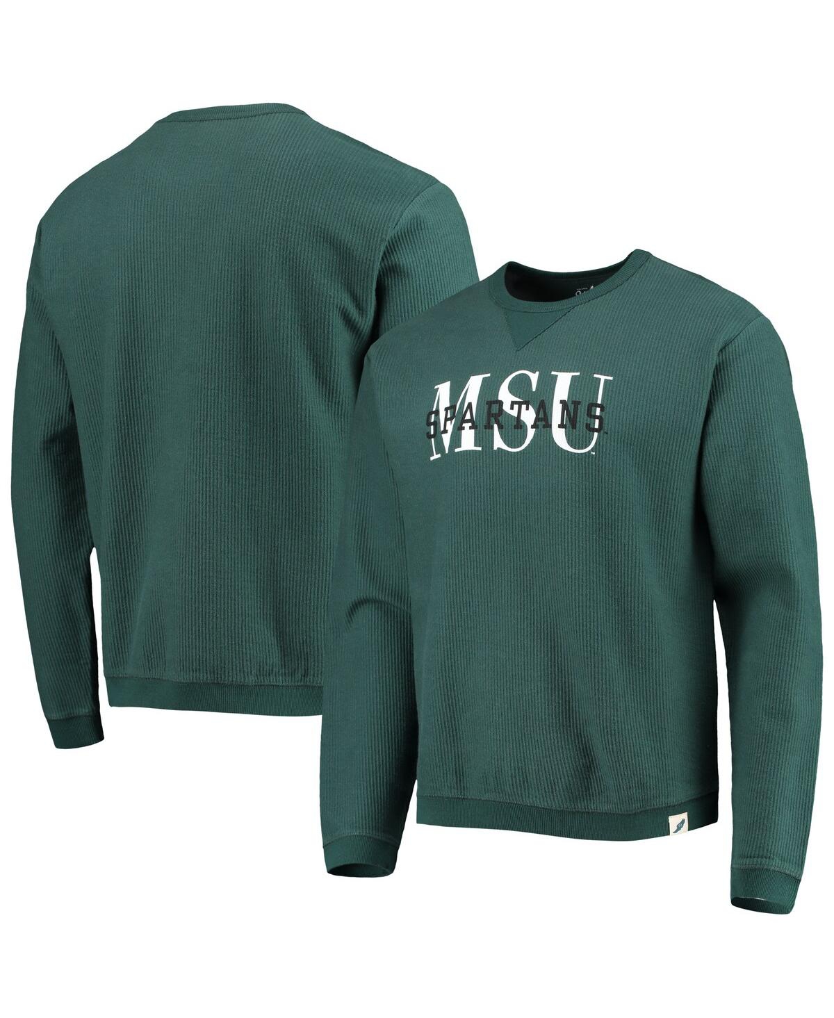 LEAGUE COLLEGIATE WEAR MEN'S LEAGUE COLLEGIATE WEAR GREEN MICHIGAN STATE SPARTANS TIMBER PULLOVER SWEATSHIRT 