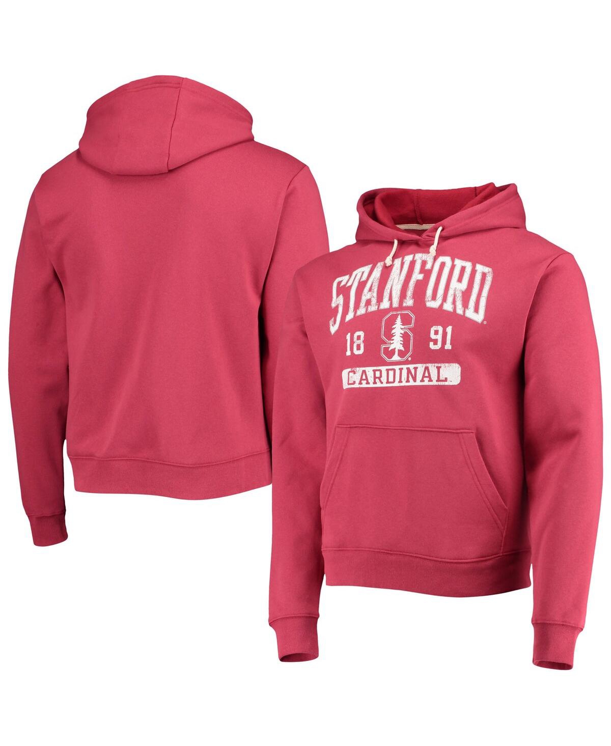 Shop League Collegiate Wear Men's  Cardinal Stanford Cardinal Volume Up Essential Fleece Pullover Hoodie