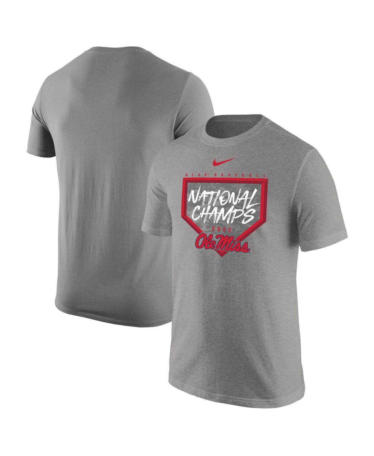 Nike Baseball College World Series Champions T-shirt In Heathered Gray
