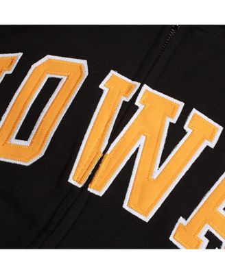 Women's Black Iowa Hawkeyes Arched Name Full-Zip Hoodie