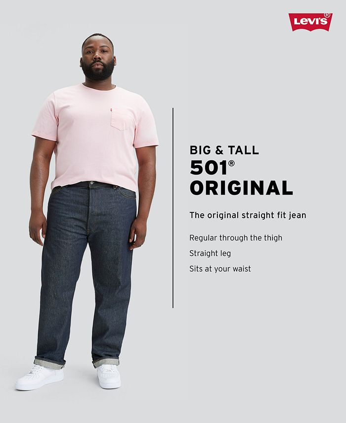Levi's Men's Big & Tall 501® Original Fit Stretch Jeans & Reviews - Jeans -  Men - Macy's