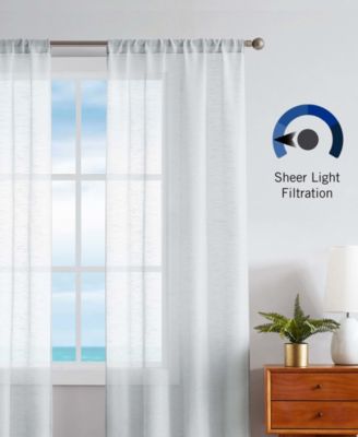 Erasmus Sheer Rod Pocket Window Curtain Panel Pair, 38" x 84"
