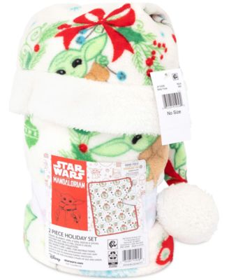 Disney - Mandalorian Galaxys Blanket and Santa Hat Set