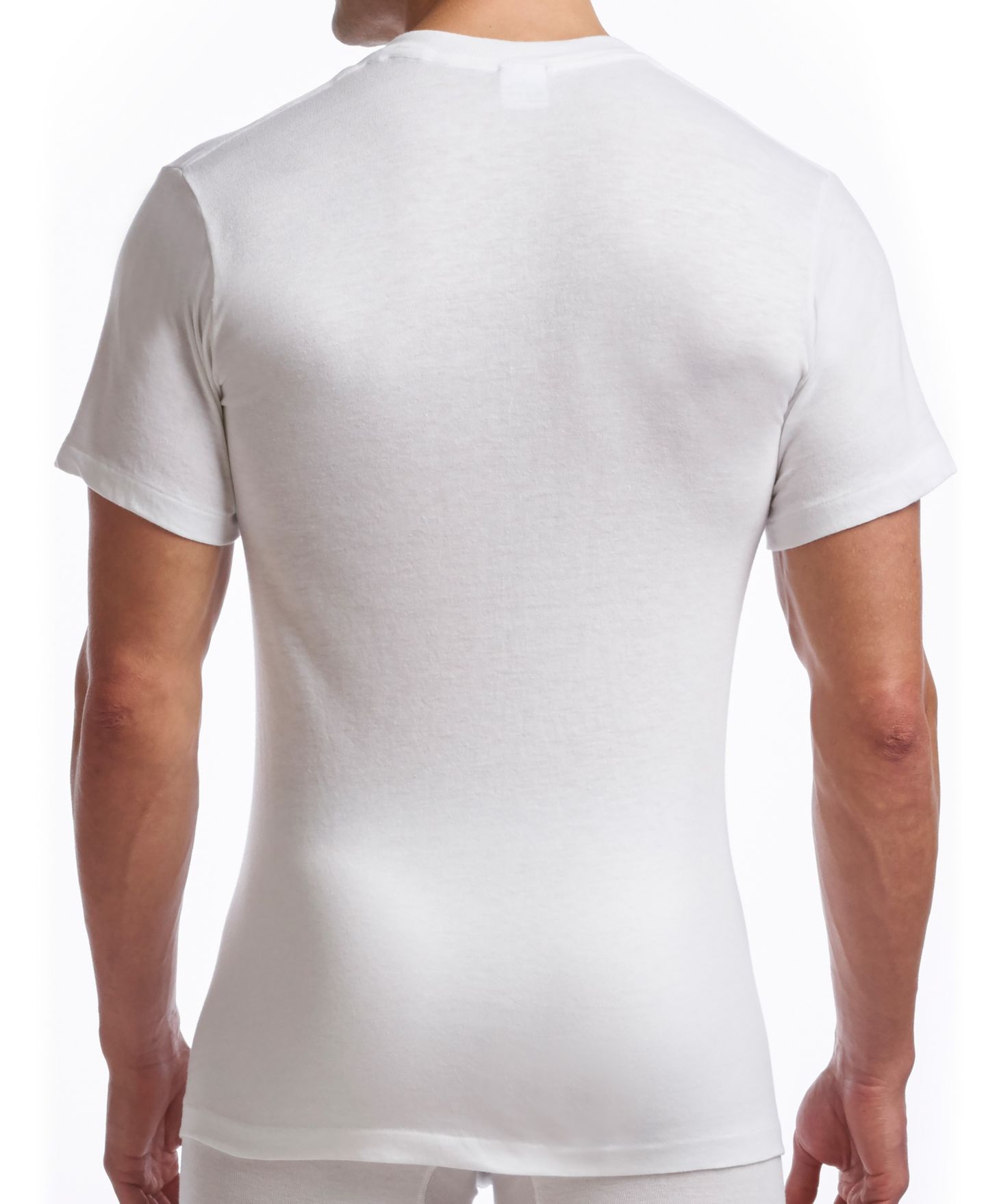 Мужские топы Stanfield's Supreme Cotton Blend V-Neck Undershirts, Pack of 2, цвет: Белый — фото 3