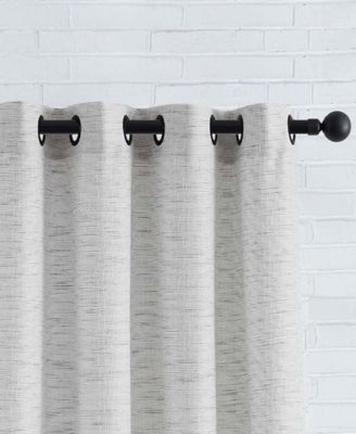 Sierra Textured Light Filtering Grommet Window Curtain Panel Pair with Tiebacks, 52" x 96"