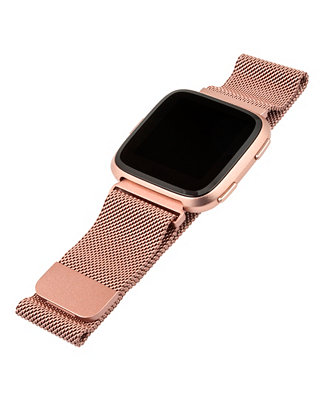 WITHit Rose Gold-Tone Stainless Steel Mesh Band Compatible with the ...