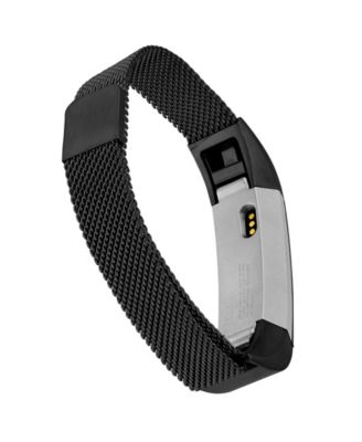 Black Stainless Steel Mesh Band designed for Fitbit Alta and Fitbit Alta HR