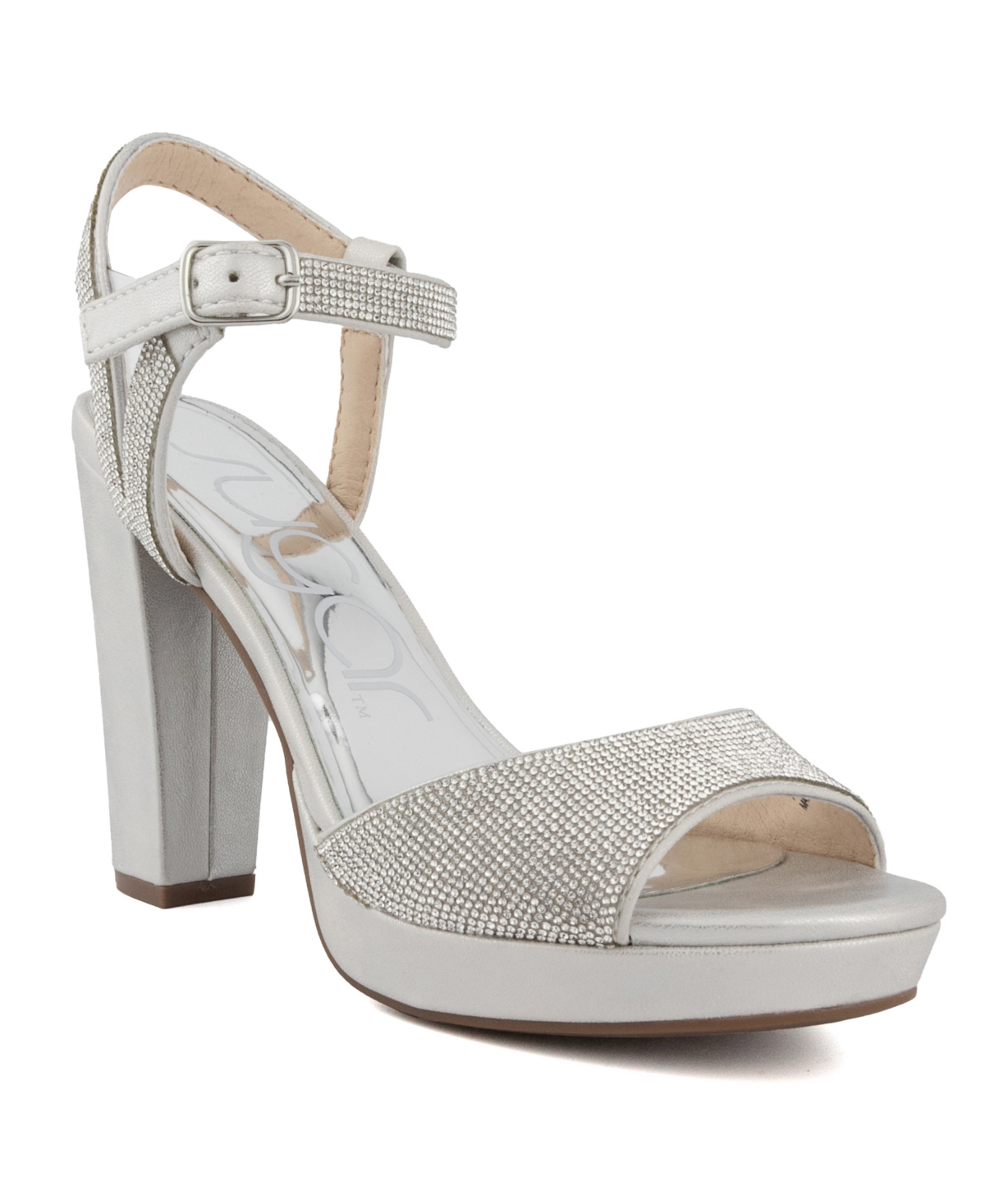 Women's Prisila High Heel Sandals - Silver Shimmer Fabric