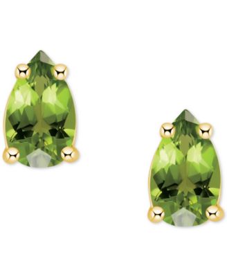 Peridot Pear Stud Earrings (1/2 ct. t.w.) in 14k Gold