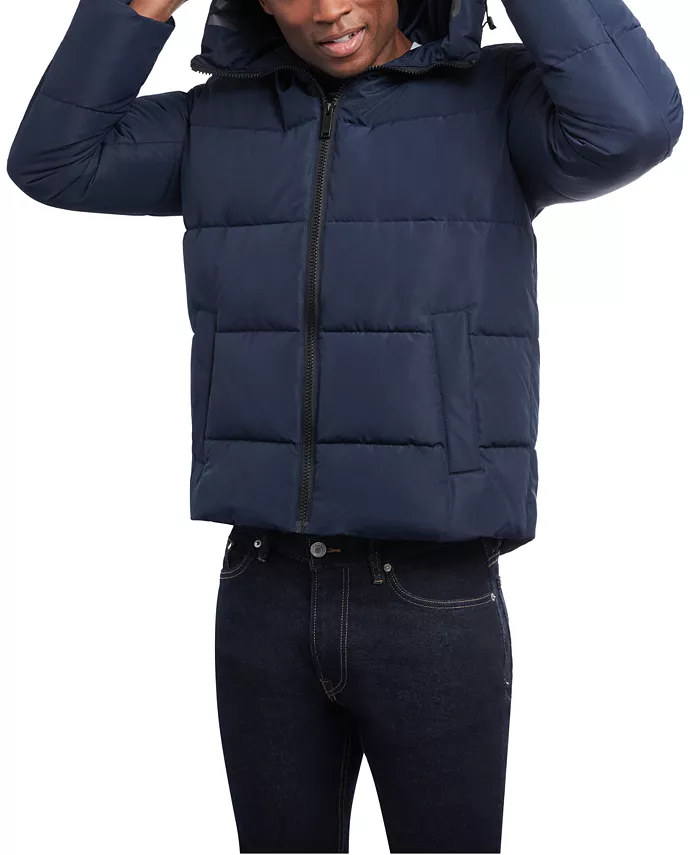 Men's Quilted Hooded Puffer Jacket - thumbnail 9