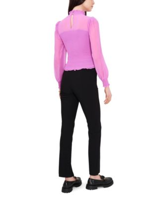 Women's Straight Leg Front Slit Ankle Pant