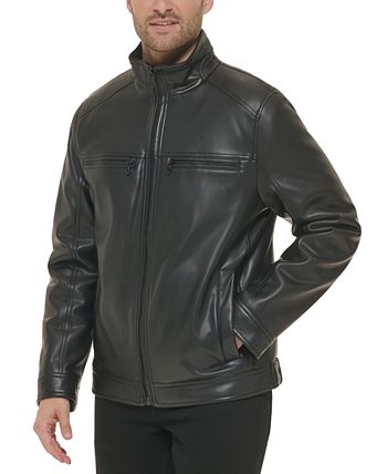 lijden Ziektecijfers financiën Calvin Klein Men's Faux Leather Moto Jacket, Created for Macy's & Reviews -  Coats & Jackets - Men - Macy's
