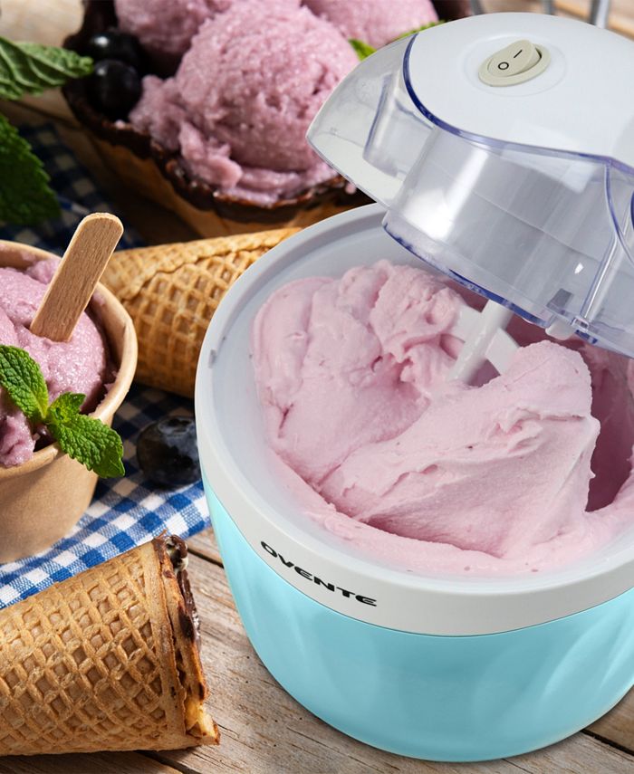 Ovente Electric Ice Cream Maker, Sorbet & Frozen Yogurt Processor Machine, Blue