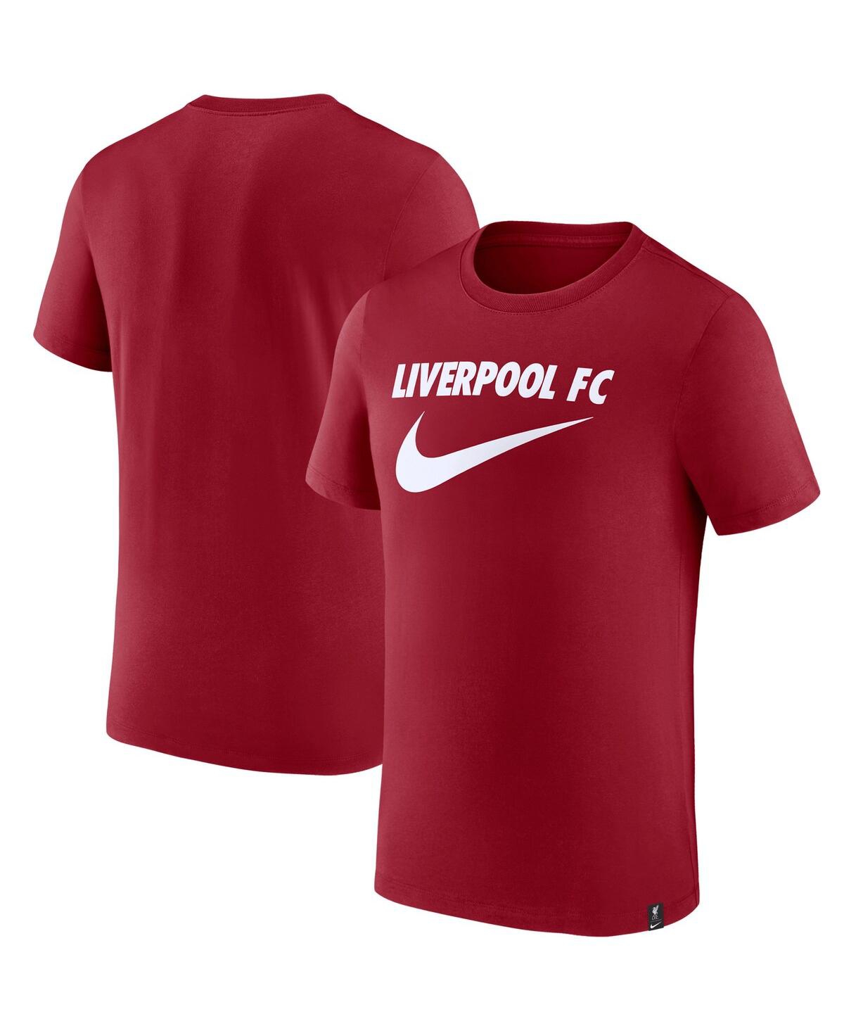 Nike Men's  Red Liverpool Swoosh T-shirt