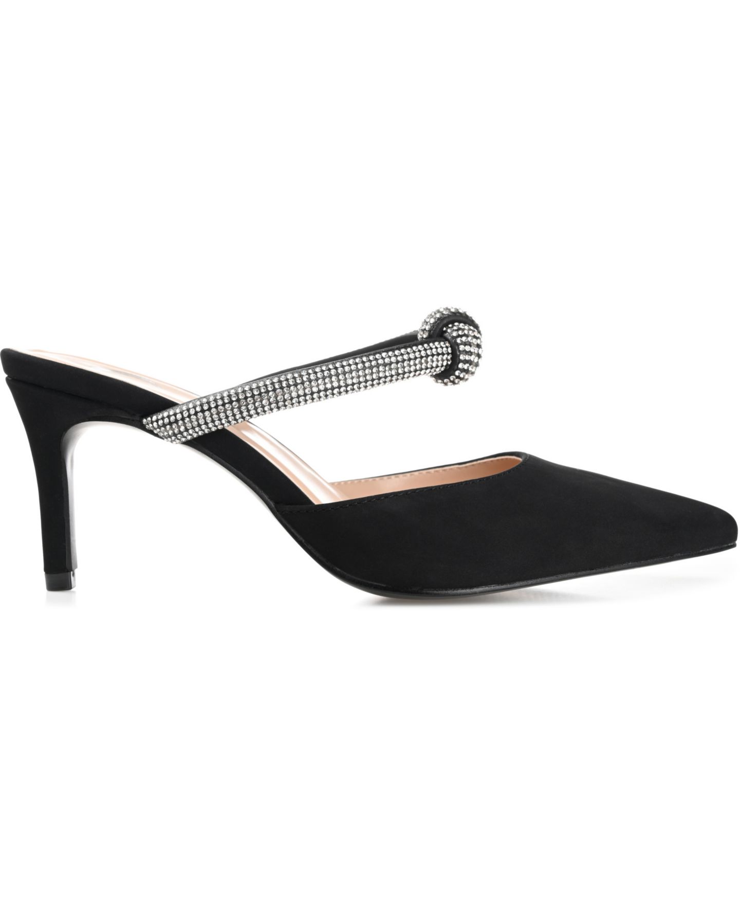 Женские туфли Journee Collection Lunna Rhinestone Knot Slip-On Dress Pumps, цвет: Чёрный — фото 2