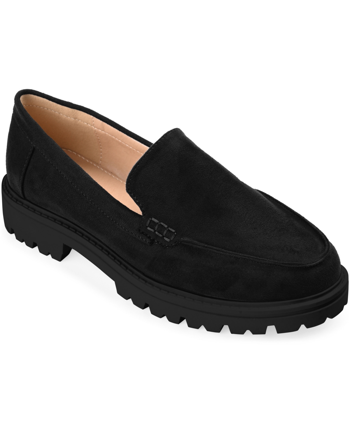 Journee Collection Women's Erika Lug Sole Loafers In Black