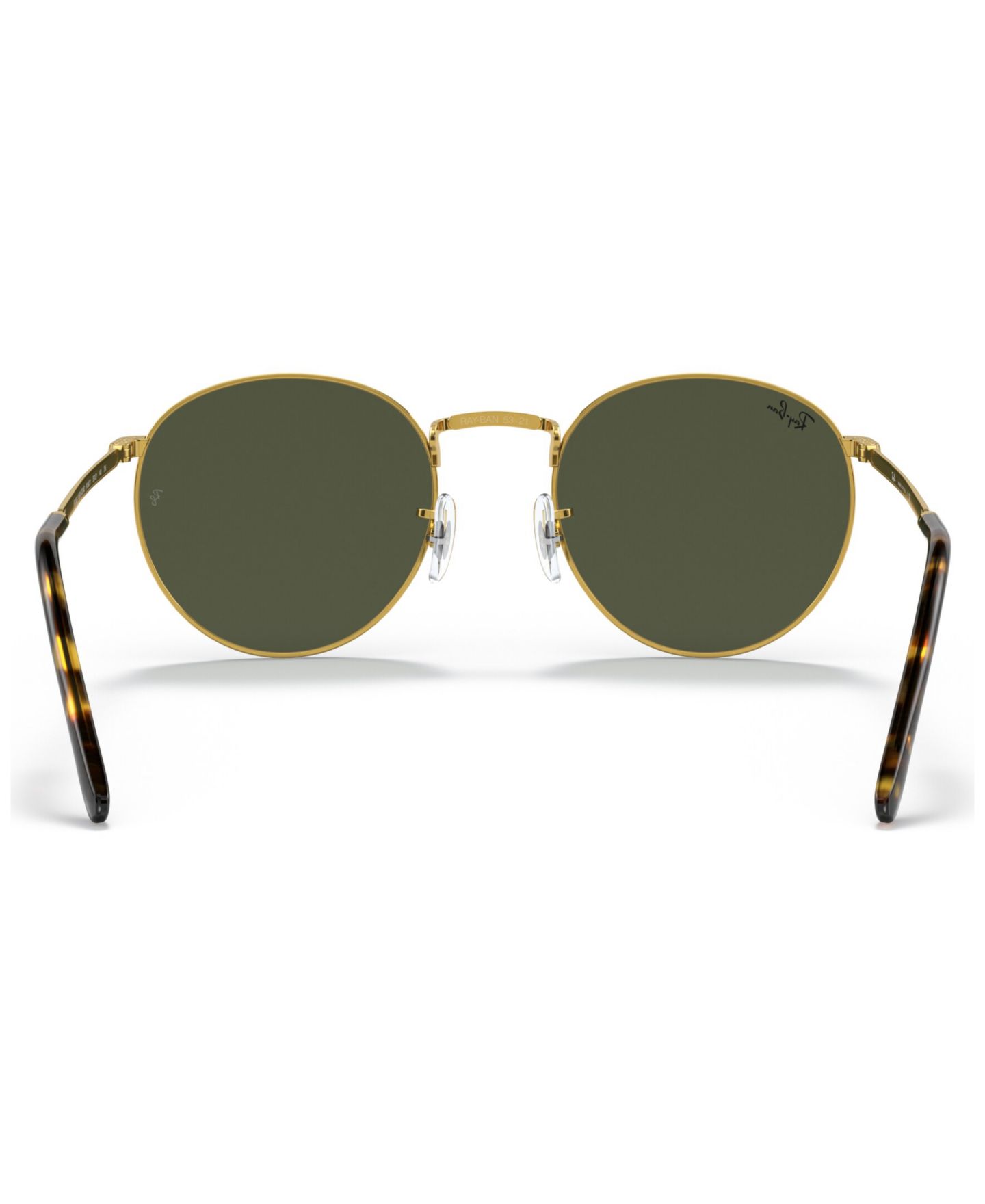 Солнцезащитные очки Ray-Ban New Round 50 унисекс, цвет: Золотой — фото 6