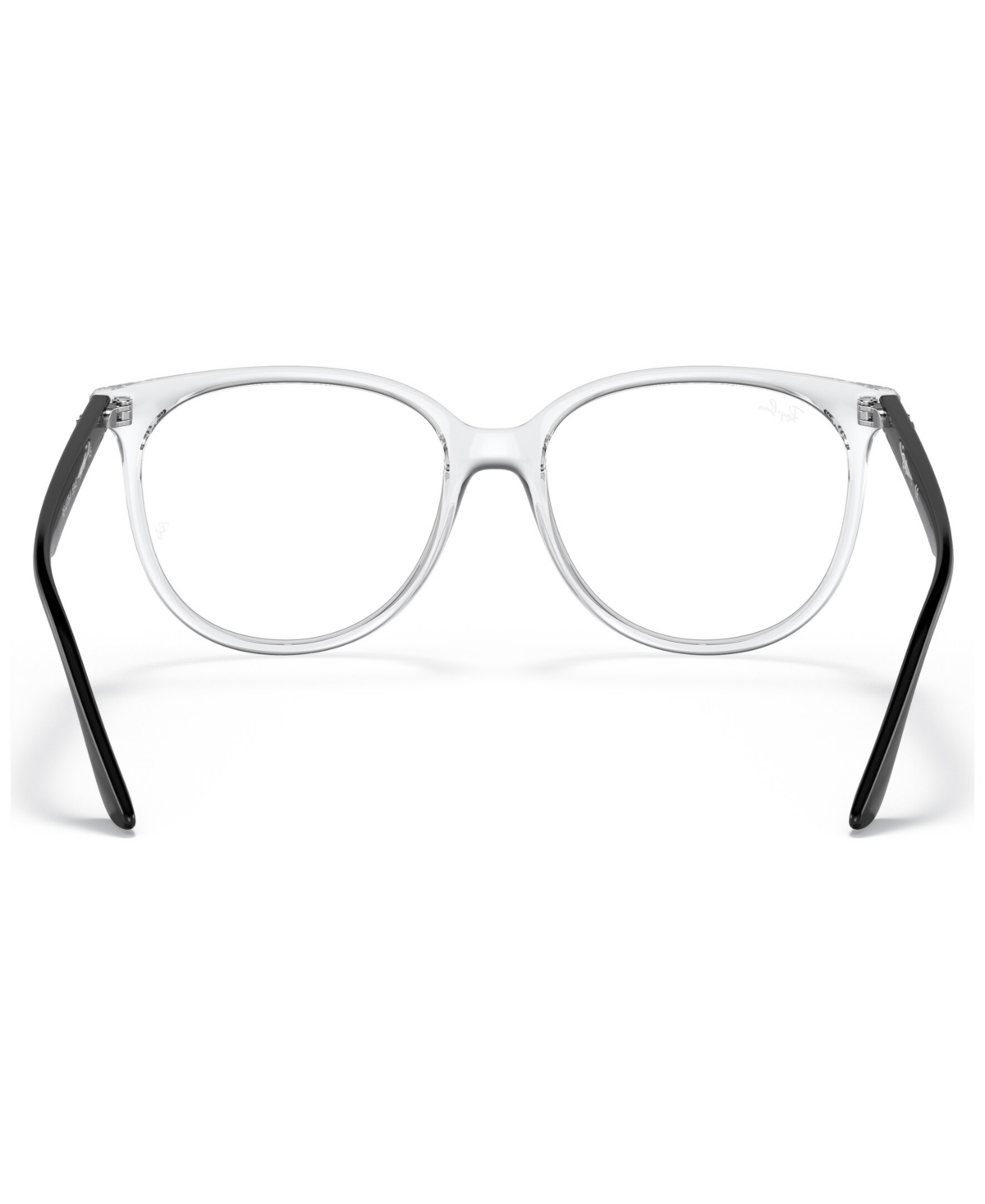Ray Ban Rb4378v Optics Women's Square Low Bridge Fit Eyeglasses In Transparent Gray