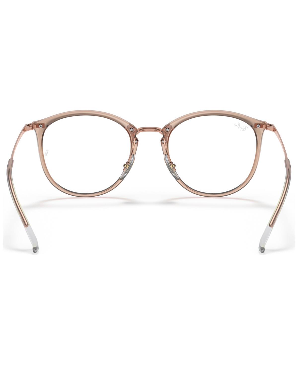 Ray Ban Rx7140 Women's Square Eyeglasses In Trasparent Light Brown