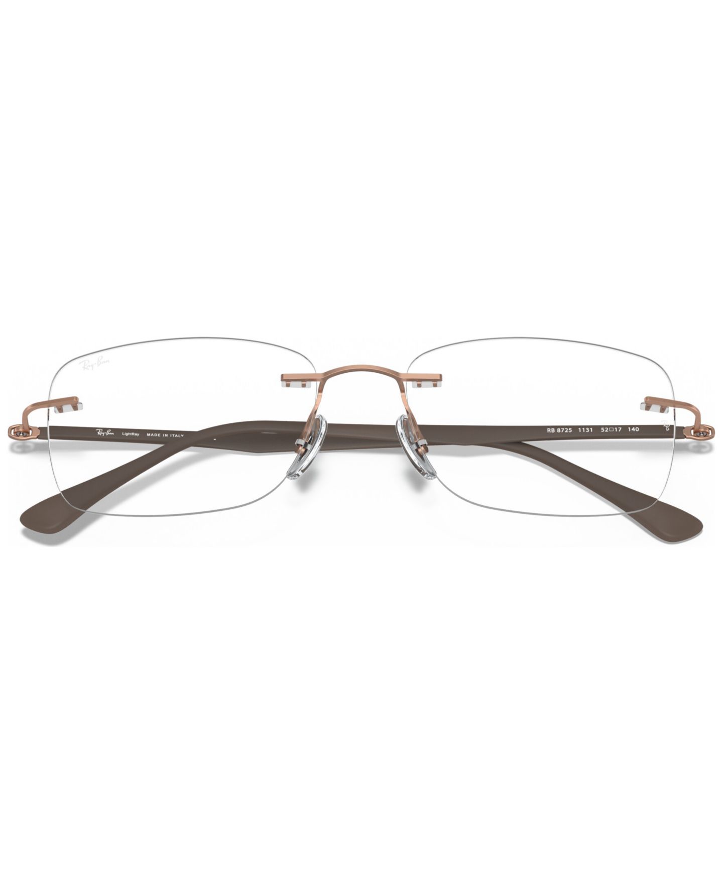 Очки Ray-Ban Unisex Rectangle Titanium RB8725 Optics Eyeglasses, цвет: Mattebrown — фото 11
