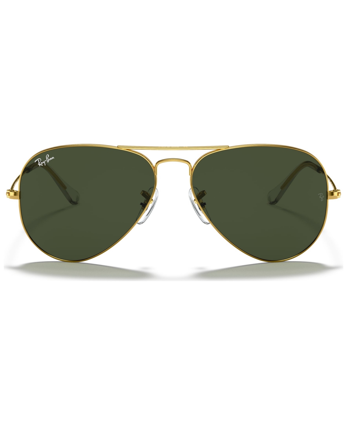 Shop Ray Ban Sunglasses, Rb3025 Aviator Classic In Gold,grey