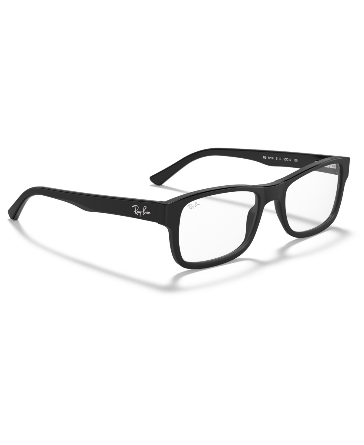 Ray Ban Rx5268 Unisex Rectangle Eyeglasses In Matte Black
