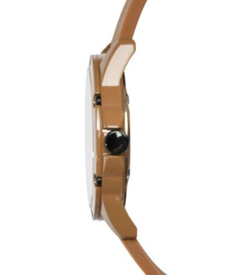 Unisex Sandhill Brown Silicone Strap Watch 44mm