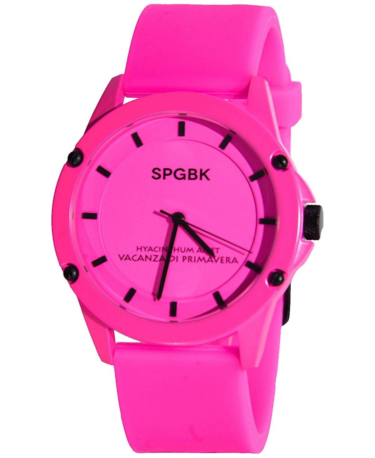 Unisex Forever Pink Silicone Strap Watch 44mm - Hot Pink
