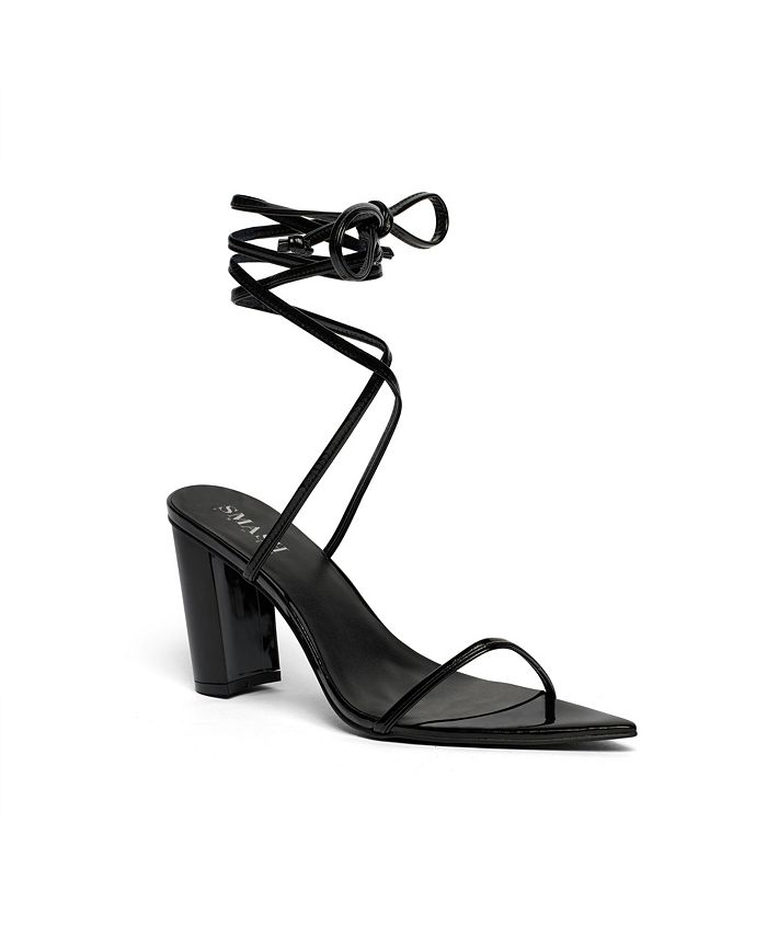 SMASH Shoes Women's Onyx Wraparound Ankle Strap Dress Sandals ...