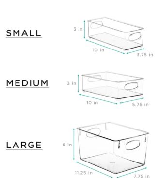 10-Piece Clear Open Bin Containers Set - Organize fridge & pantry essentials! Stackable, portable, clear view for easy access