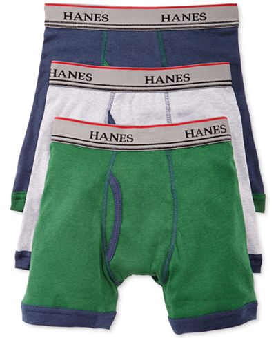 Hanes Boys' 3-Pack Ringer Boxer Briefs