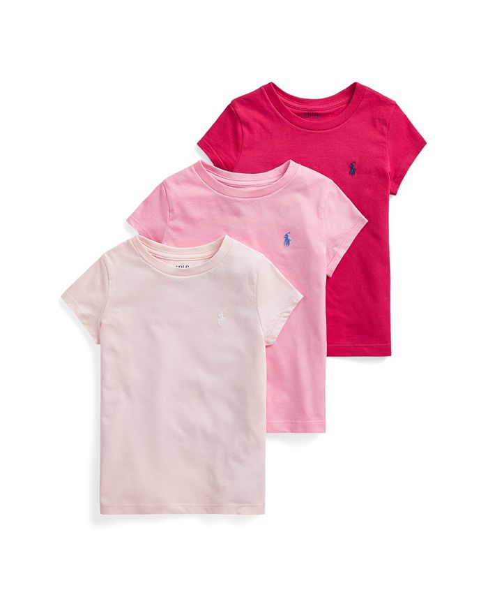 Polo Ralph Lauren Little Girls and Toddler Girls Jersey T-shirt, Pack ...