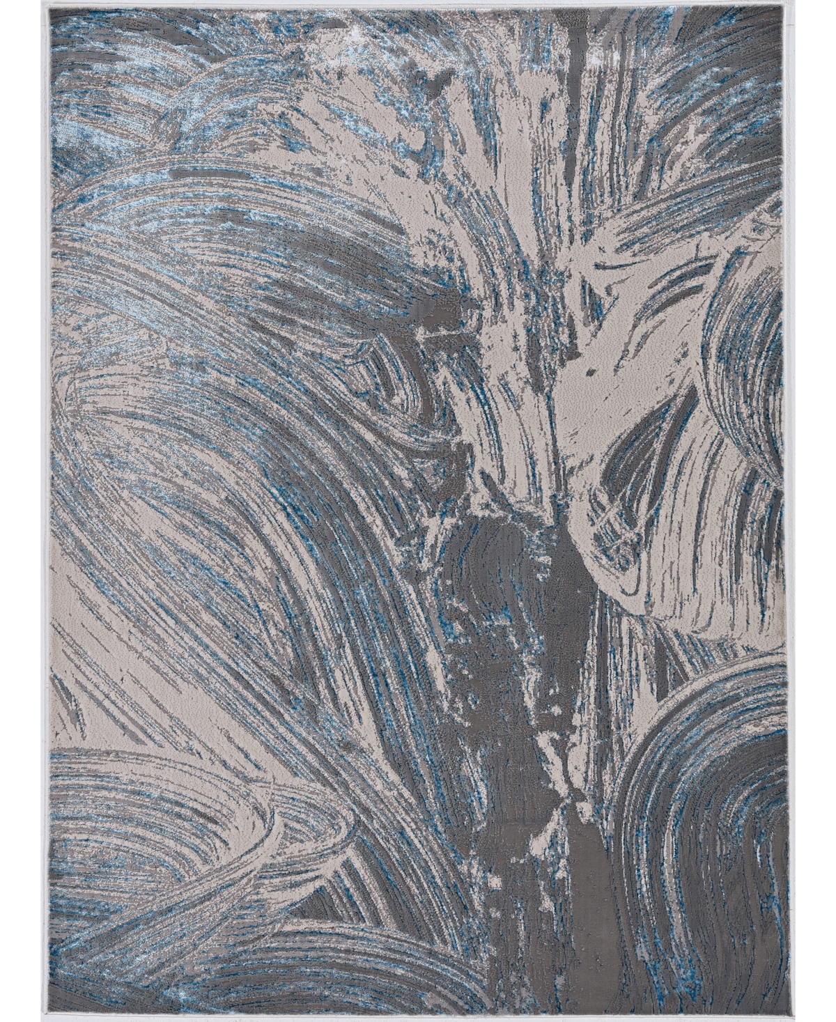 Kas Luna 7130 6'7in x 9'6in Area Rug - Silver Tone
