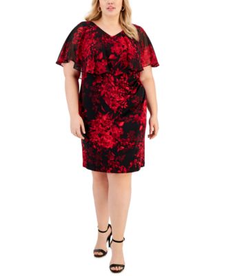 Connected - Plus Size Floral-Print Sheath Dress