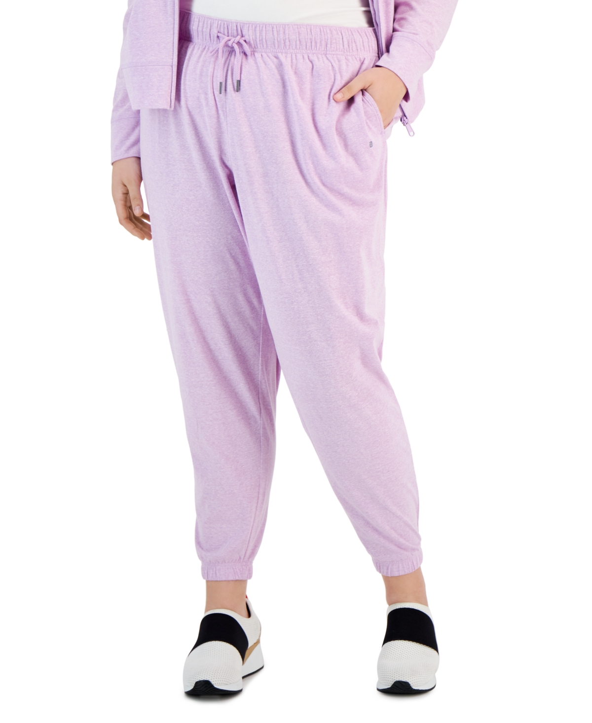 ID IDEOLOGY OFF DUTY PLUS SIZE JOGGER PANTS, CREATED FOR MACY'S 