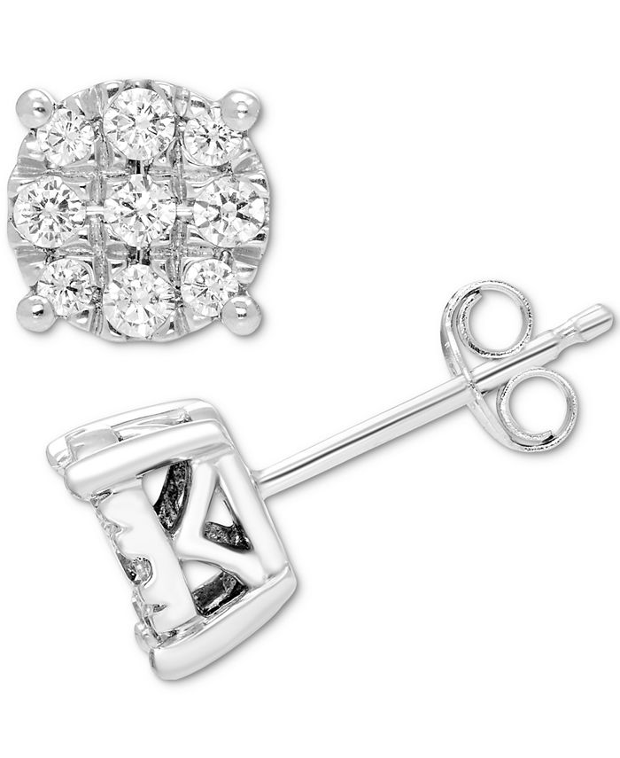 White gold earrings macys store