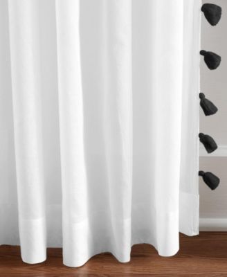 Bianca Semi-Sheer Window Curtain with Tassels