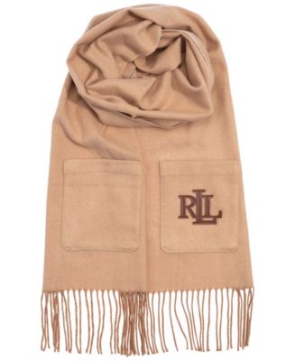 Lauren Ralph Lauren Women s Bold Logo Pocket Scarf with Fringe Macy s