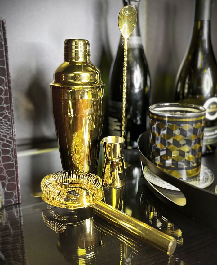 TMD Holdings Brushed Barware Set, Set of 4 Macy's