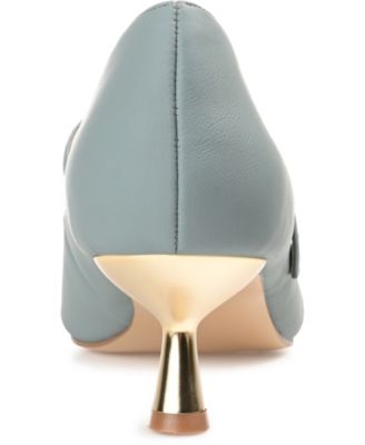 Women's Manza Pointed Toe Mary Jane Kitten Heel Pumps